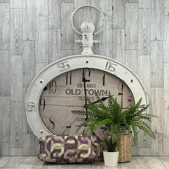 COACH - Mini Madison Op Art Shoulder Handbag Purple Silver Cream & Gray - Picture 11 of 15